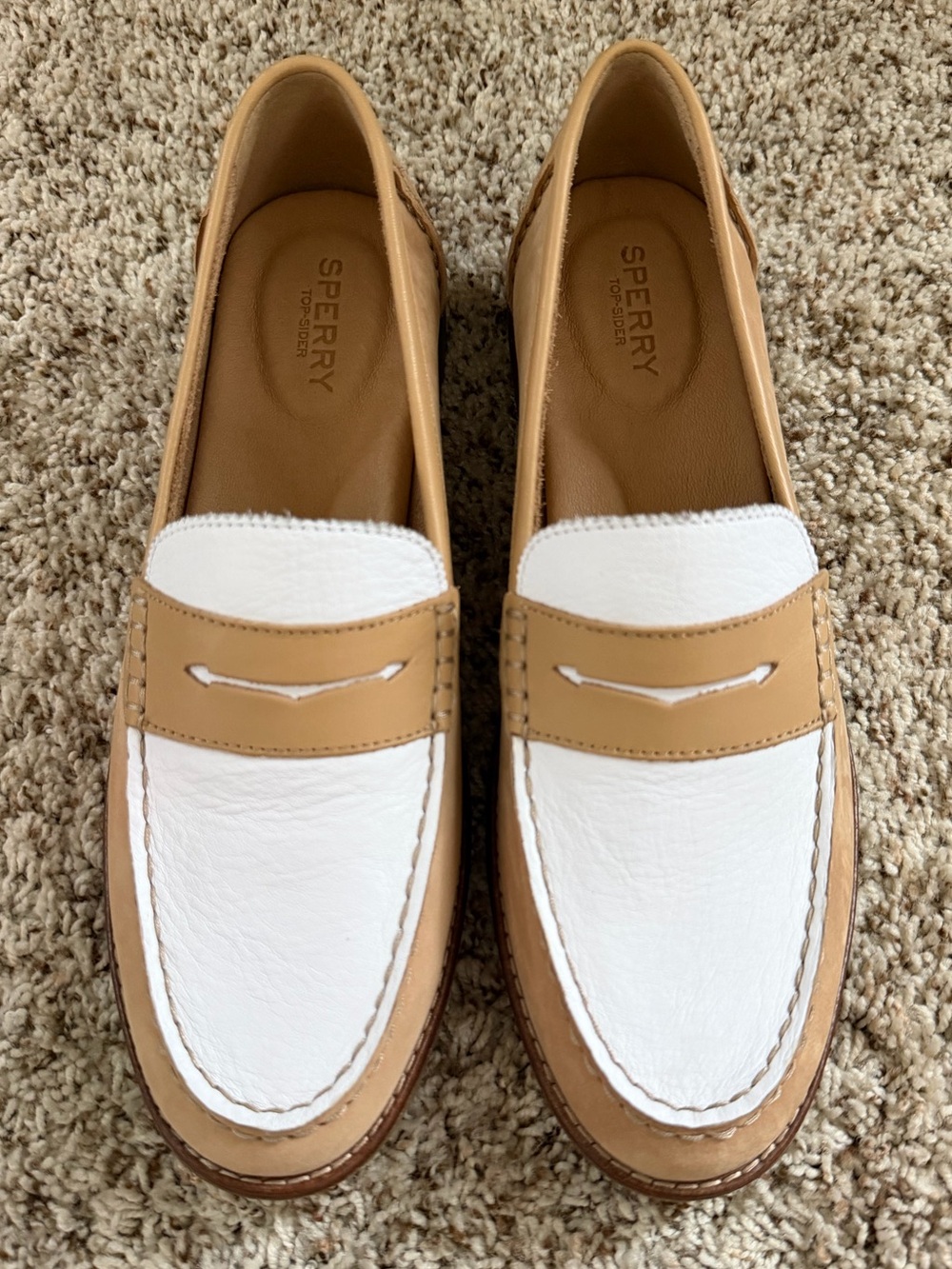 Sperry Seaport Two Tone Leather Penny Loafer Size 10 Women's NWOT